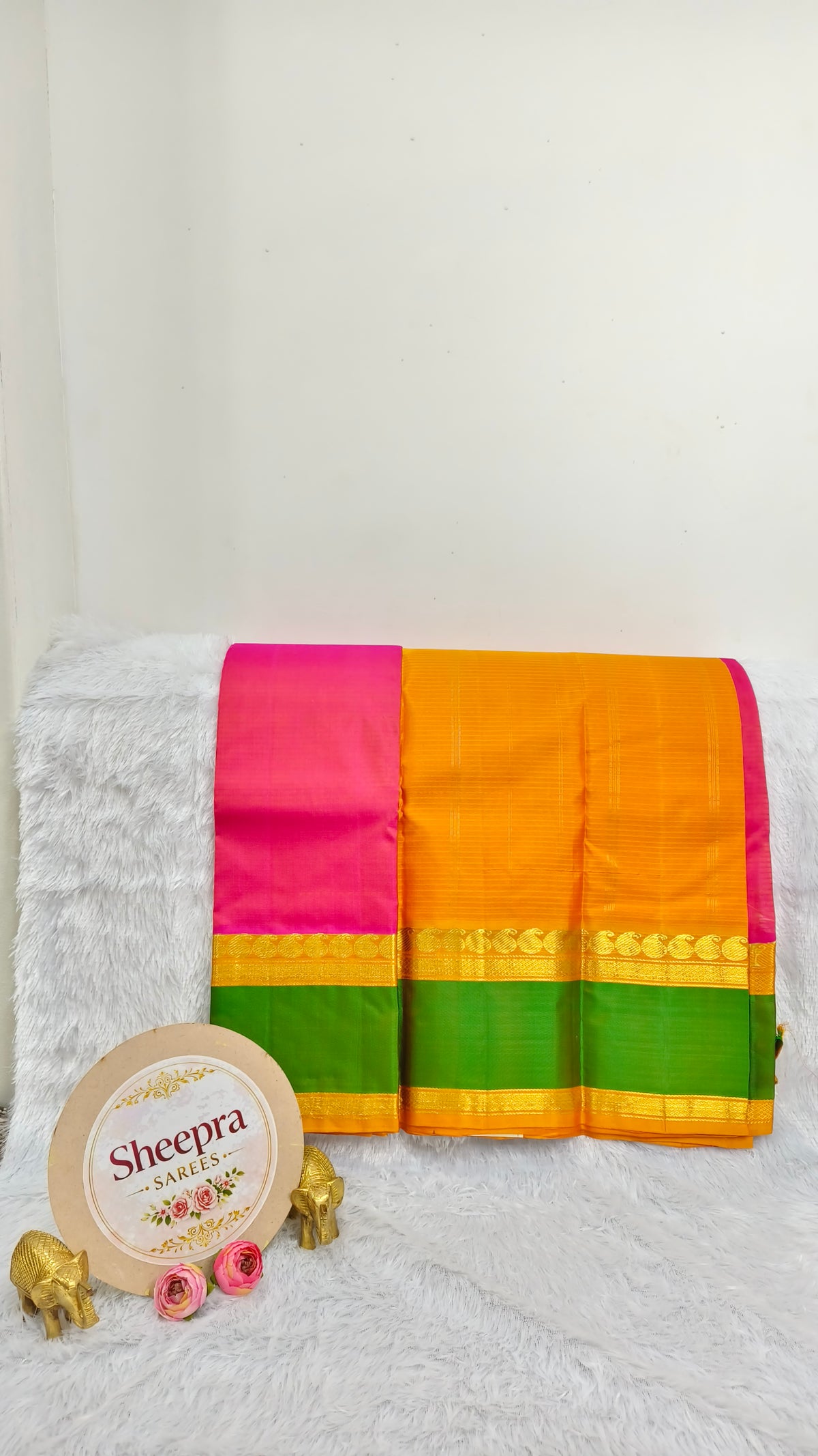 Pink Pure Kanchi Silk Saree